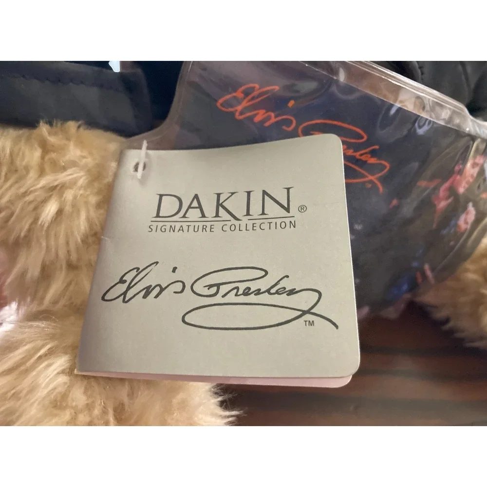 Vintage Dakin Elvis Presley Bear with COA Black Jacket 2000 Signature Collection
